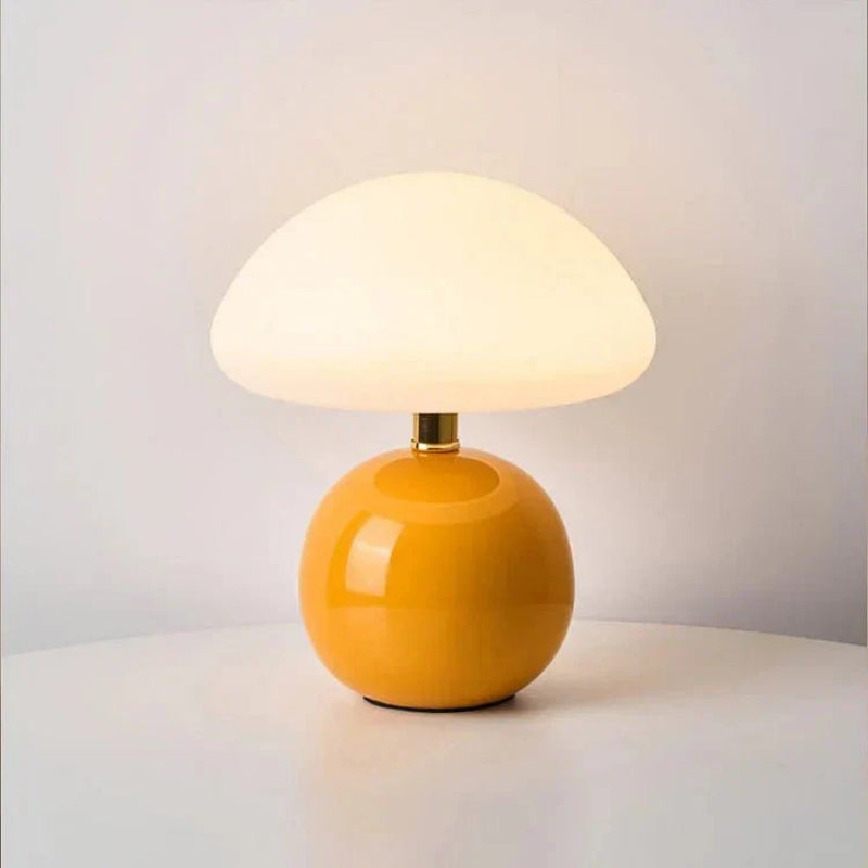 Glass Mushroom Table Lamp - Adjustable LED Light for Bedside & Desk 13