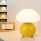 Glass Mushroom Table Lamp - Adjustable LED Light for Bedside & Desk 6