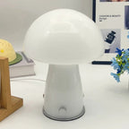 Glass Mushroom Table Lamp – Versatile LED Bedside Table Lamp for Bedroom and Living Room Lighting 5