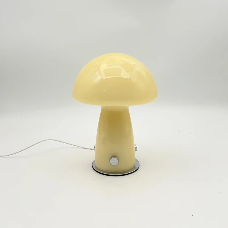 Glass Mushroom Table Lamp – Versatile LED Bedside Table Lamp for Bedroom and Living Room Lighting 7