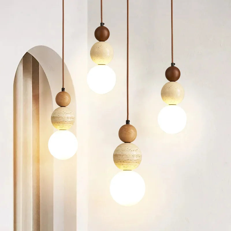 Glass Pendant Lamp with Bauhaus Design – Elegant Hanging Kitchen and Dining Lighting 2