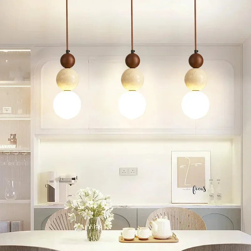 Glass Pendant Lamp with Bauhaus Design – Elegant Hanging Kitchen and Dining Lighting 3