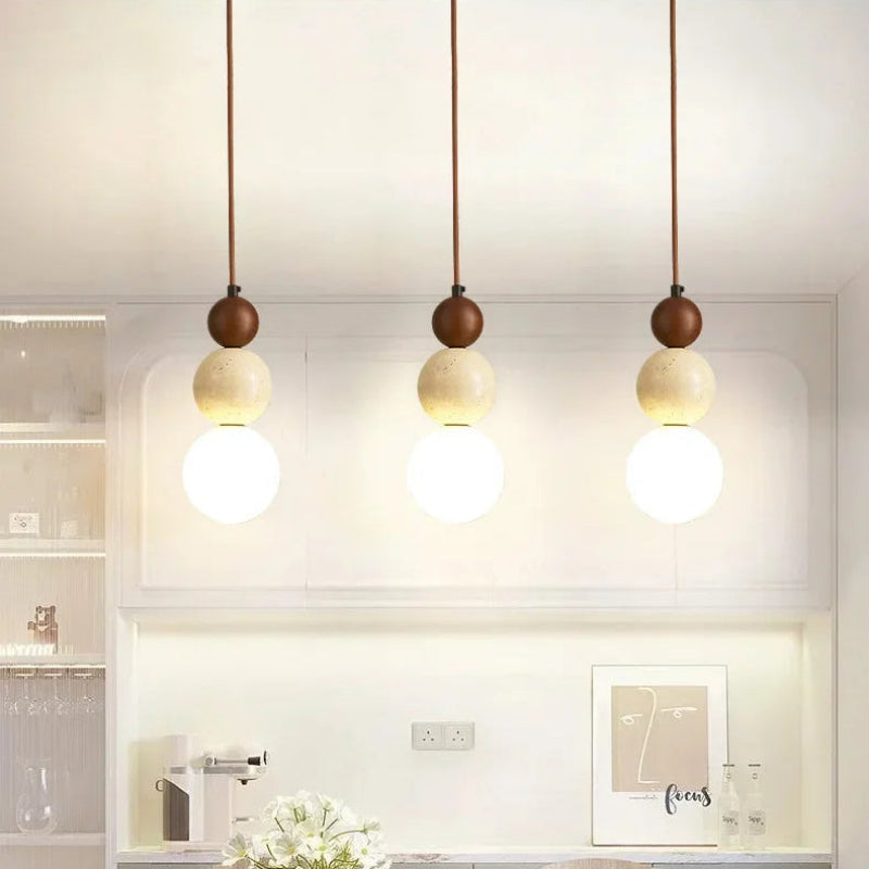 Glass Pendant Lamp with Bauhaus Design – Elegant Hanging Kitchen and Dining Lighting 7