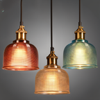 Glass Pendant Light - Artistic Flower Design with Adjustable Height 1