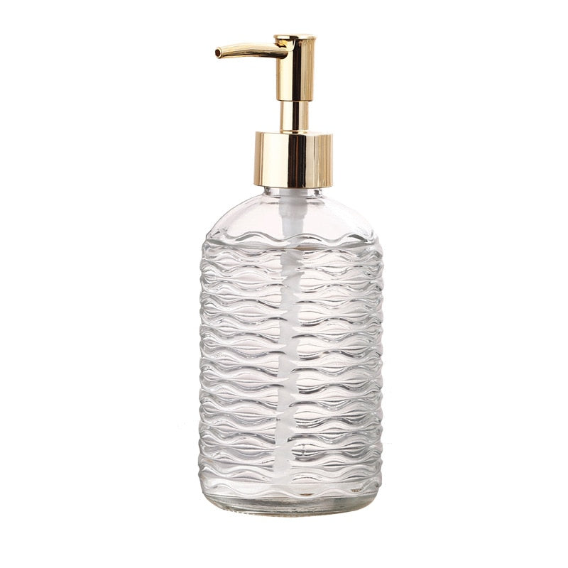Glass Soap Dispenser - Elegant Chrome Finish for Kitchen & Bath 5