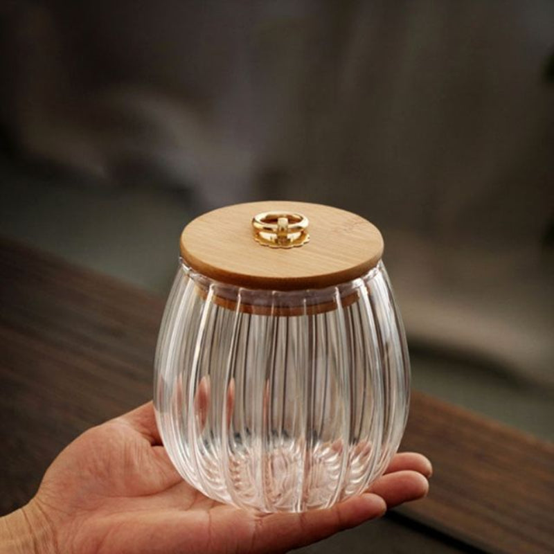Glass Storage Jars with Bamboo Lids - Airtight & Stylish Kitchen Canisters 4