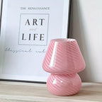 Glass Table Lamp - USB Dimmable with Unique Swirl Design 4