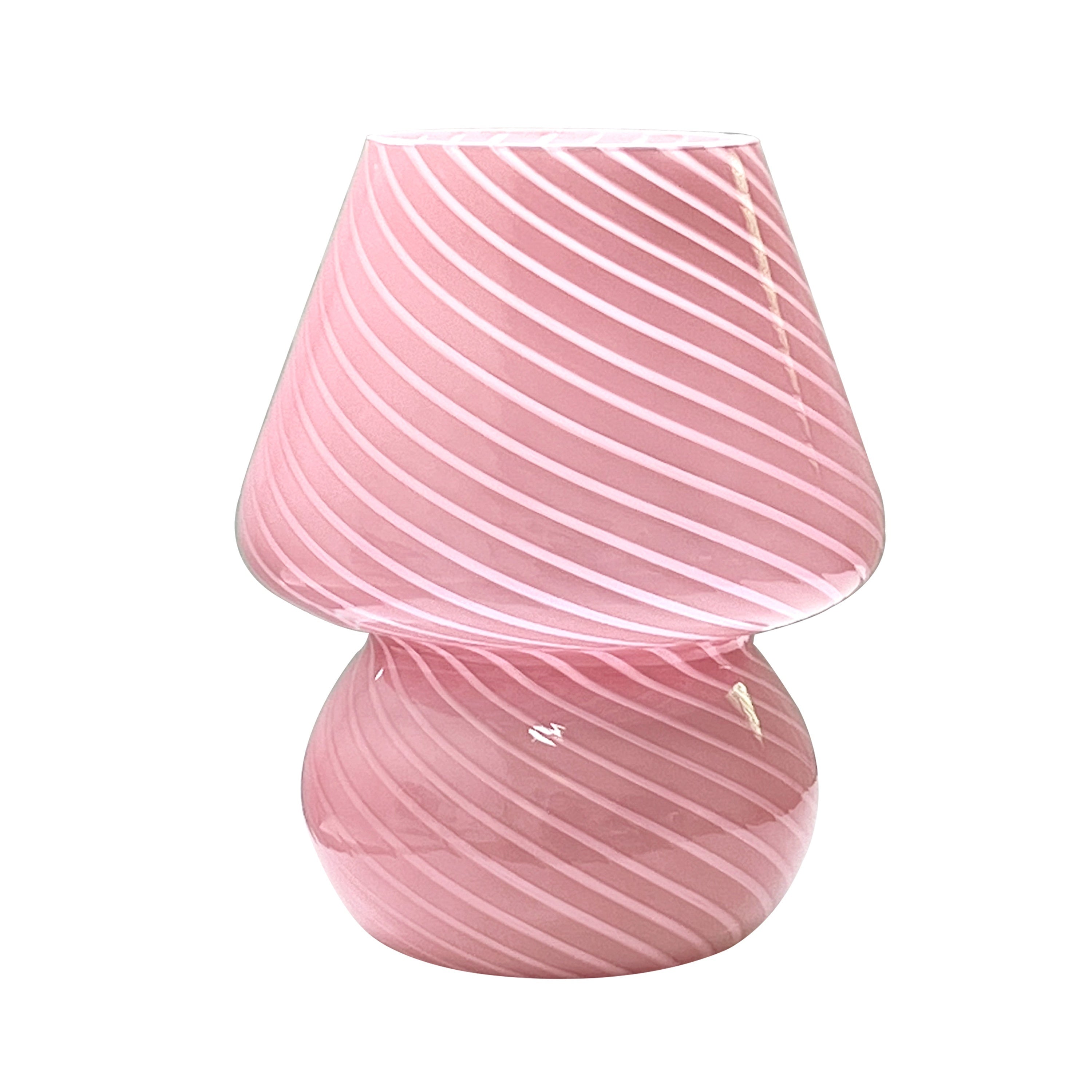 Glass Table Lamp - USB Dimmable with Unique Swirl Design 5