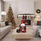 Glowing Christmas Doll Decoration with Warm Yellow LED Light – 12-Inch Soft Fabric Holiday Figure for Indoor Use 1