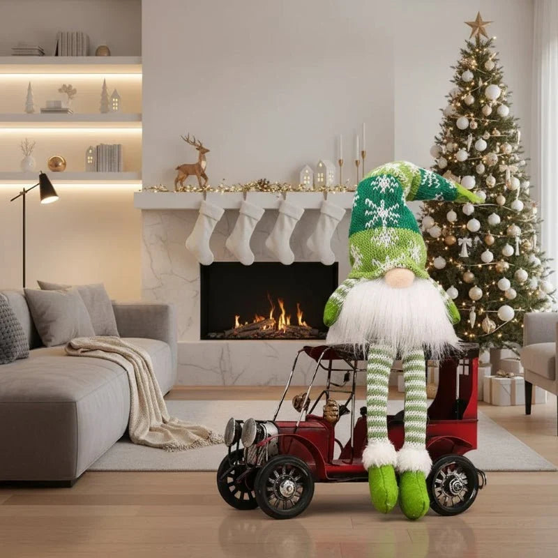 Glowing Christmas Doll Decoration with Warm Yellow LED Light – 12-Inch Soft Fabric Holiday Figure for Indoor Use 4