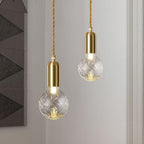 Gold LED Pendant Light with Adjustable Cord and Cut Glass Bulb – Elegant Kitchen Pendant Lighting for Luxurious Ambiance 1