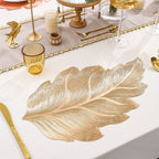 Gold Placemat - Elegant 3D Design PVC Table Mat for Any Occasion 0