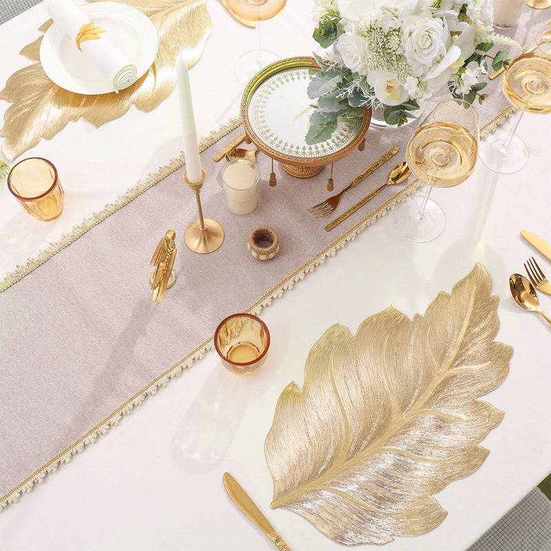 Gold Placemat - Elegant 3D Design PVC Table Mat for Any Occasion 3