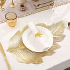 Gold Placemat - Elegant 3D Design PVC Table Mat for Any Occasion 4