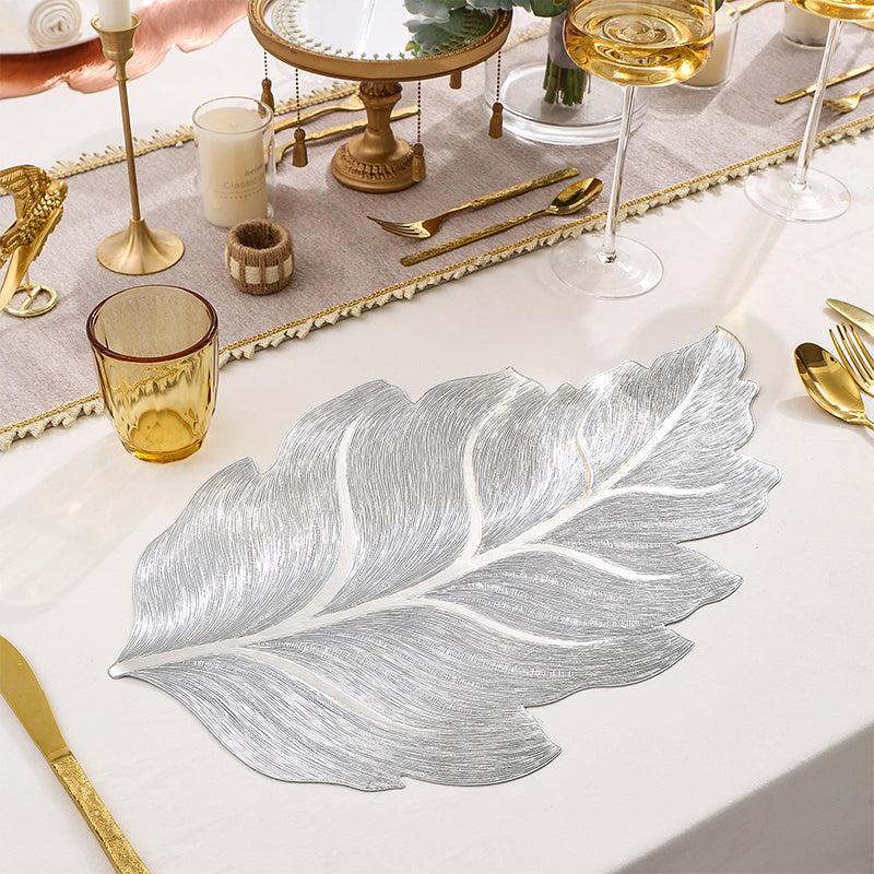 Gold Placemat - Elegant 3D Design PVC Table Mat for Any Occasion 7