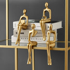 GoldenMuse Decorative Figurine - Elegant Abstract Design for Modern Spaces 2