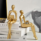 GoldenMuse Decorative Figurine - Elegant Abstract Design for Modern Spaces 3