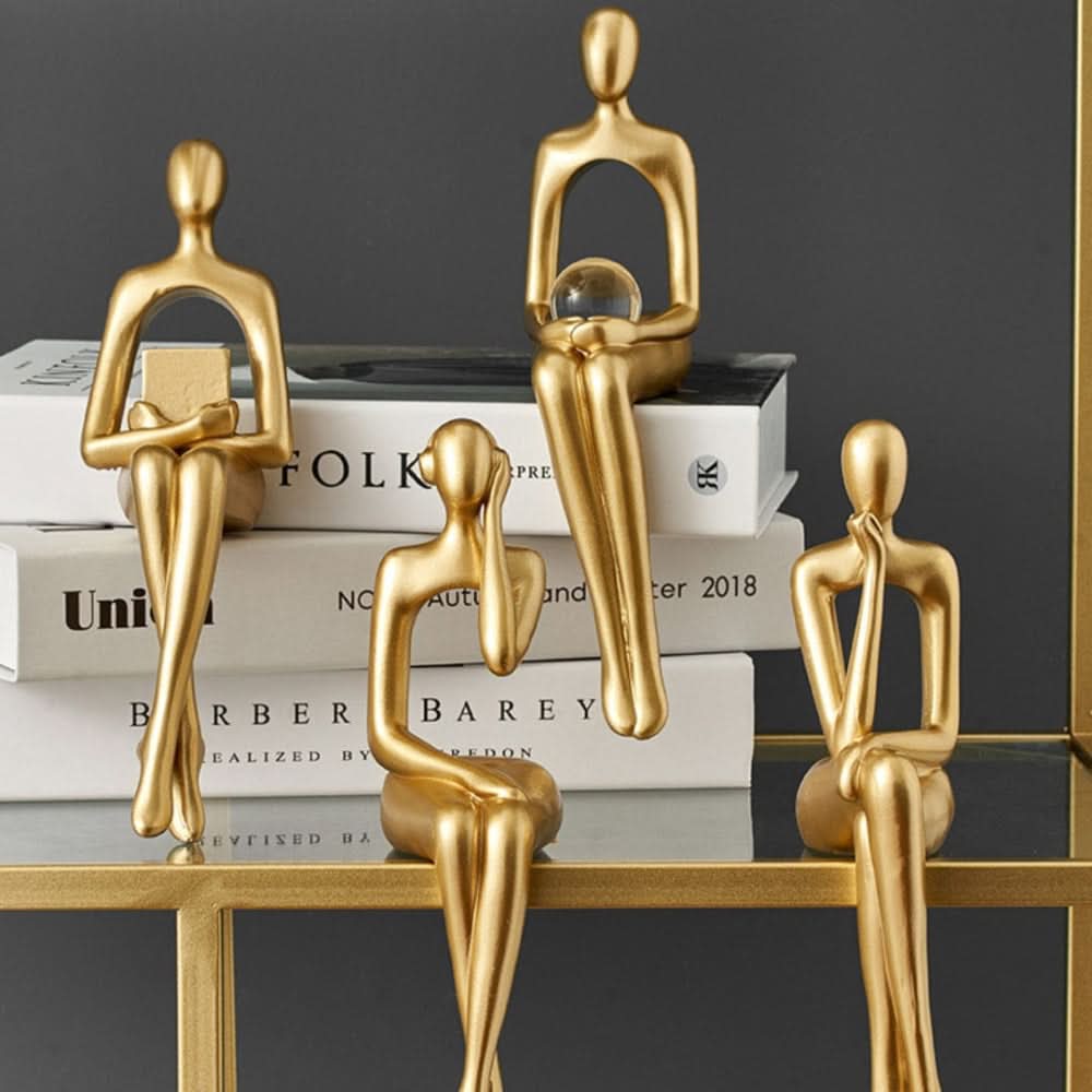 GoldenMuse Decorative Figurine - Elegant Abstract Design for Modern Spaces 8
