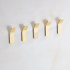 Golden Brass Coat Hooks for Wall - Elegant & Durable Storage Solution 0