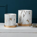 Golden Labyrinth Planters - Elegant Ceramic & Porcelain Design 3