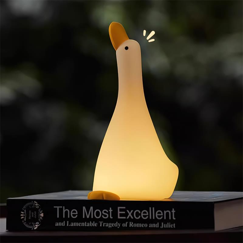 Goose Night Light - Soft Silicone Touch with Tap-to-Light Control 0