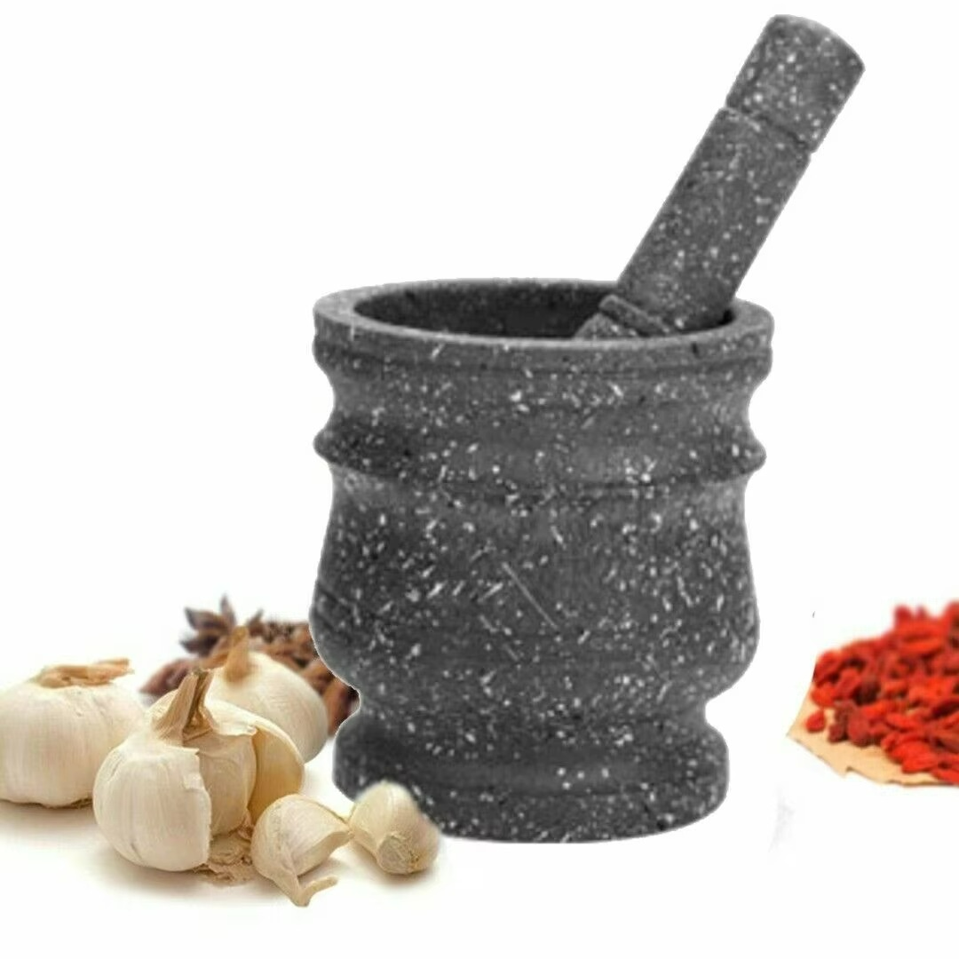 Granite Mortar and Pestle Set - Durable Kitchen Essential for Spices 2