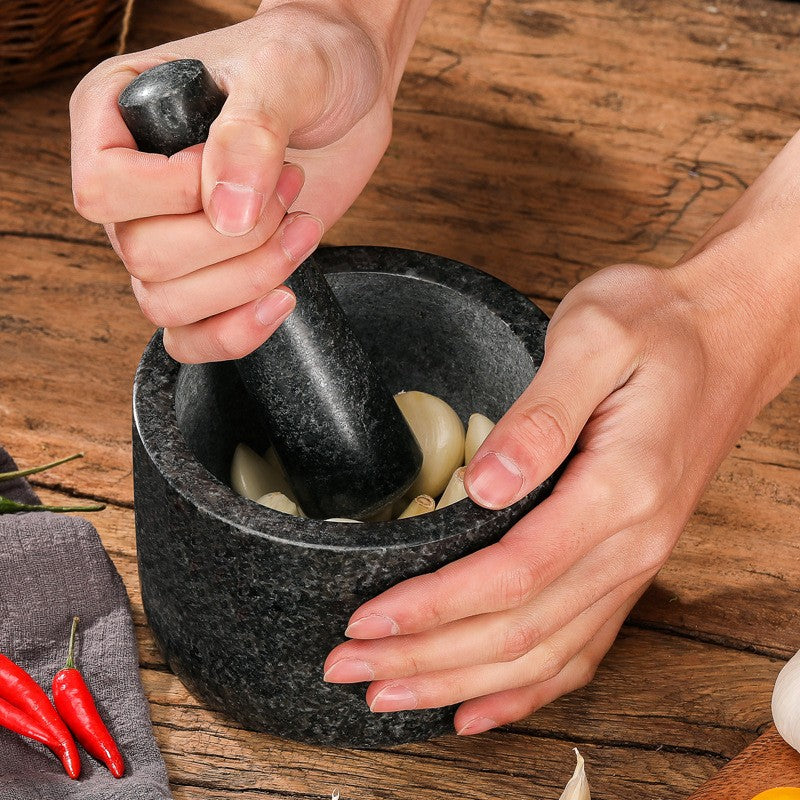 Granite Mortar and Pestle Set – Durable Natural Stone for Effortless Grinding, Perfect Kitchen Essential, Handcrafted Quality 4