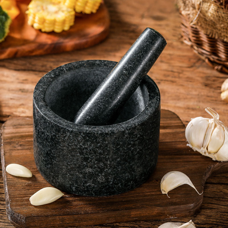 Granite Mortar and Pestle Set – Durable Natural Stone for Effortless Grinding, Perfect Kitchen Essential, Handcrafted Quality 5
