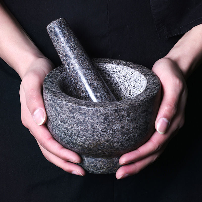 Granite Mortar and Pestle Set – Durable Natural Stone for Effortless Grinding, Perfect Kitchen Essential, Handcrafted Quality 8