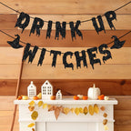Halloween Banner - Glittery Witch Design for Festive Party Decor 3