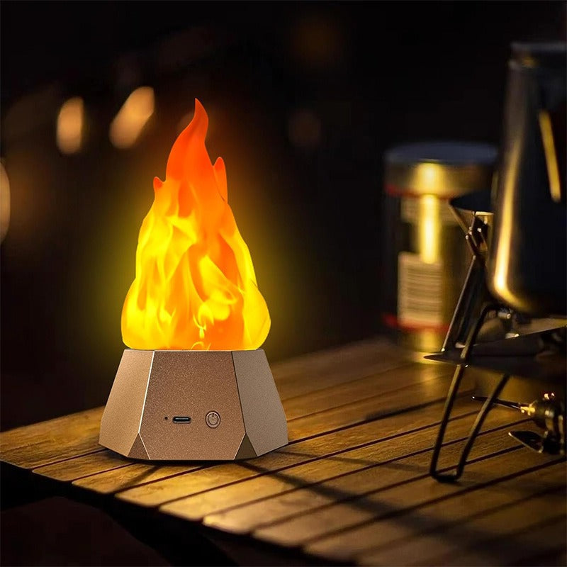 Halloween Flame Lamp - 3-Speed LED Fire Effect for Indoor & Outdoor Use 0