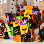 Halloween Fleece Plaid Blanket - Soft Flannel for Cozy Decor 1