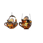 Halloween Ghost Suncatcher - Colorful Acrylic Window Decor With Glow 7