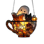 Halloween Ghost Suncatcher - Colorful Acrylic Window Decor With Glow 8