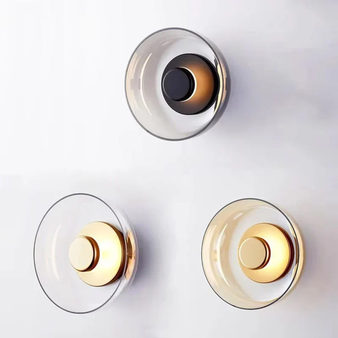 Halo Wall Light - Modern Sculptural Sconce with Layered Glow 2