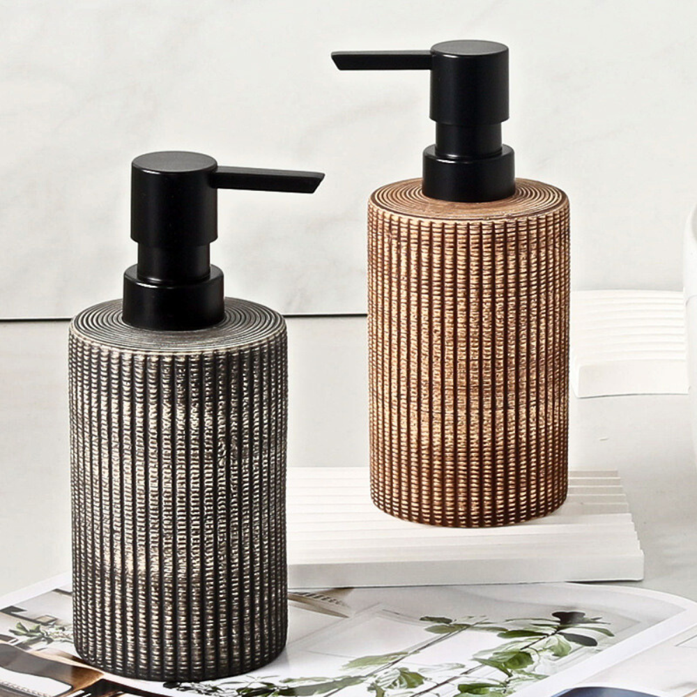 Hand Soap Dispenser Set - Durable Ceramic, Elegant Design, 400ml 1
