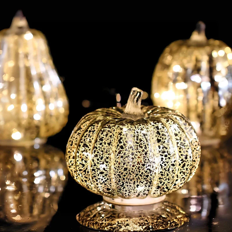 Handblown Glass Ambient Lamp - Warm White Light for Cozy Room Lighting 10