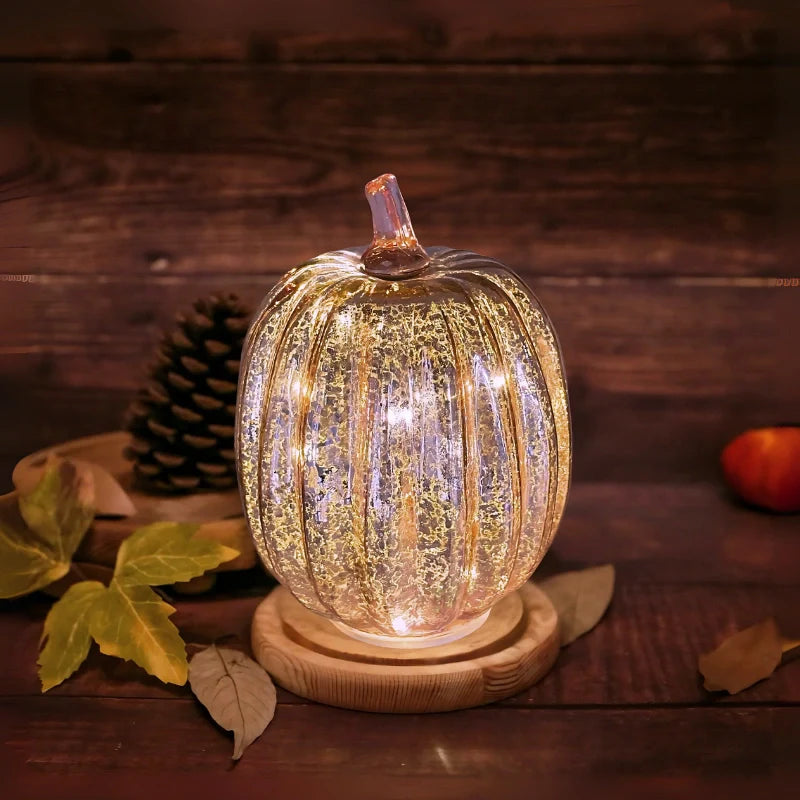 Handblown Glass Ambient Lamp - Warm White Light for Cozy Room Lighting 14