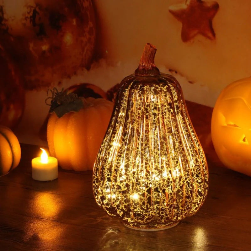 Handblown Glass Ambient Lamp - Warm White Light for Cozy Room Lighting 3