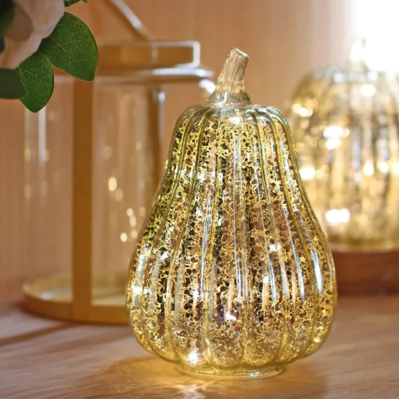 Handblown Glass Ambient Lamp - Warm White Light for Cozy Room Lighting 5