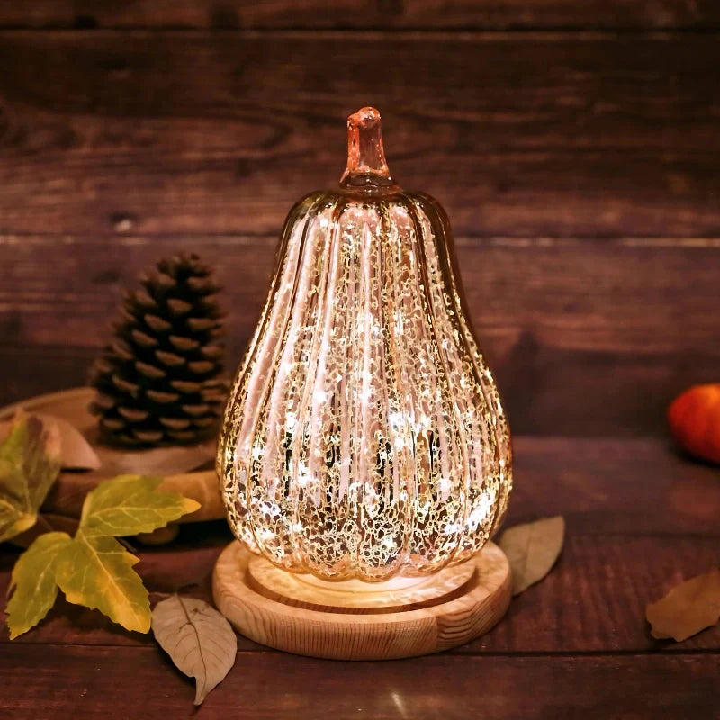 Handblown Glass Ambient Lamp - Warm White Light for Cozy Room Lighting 7