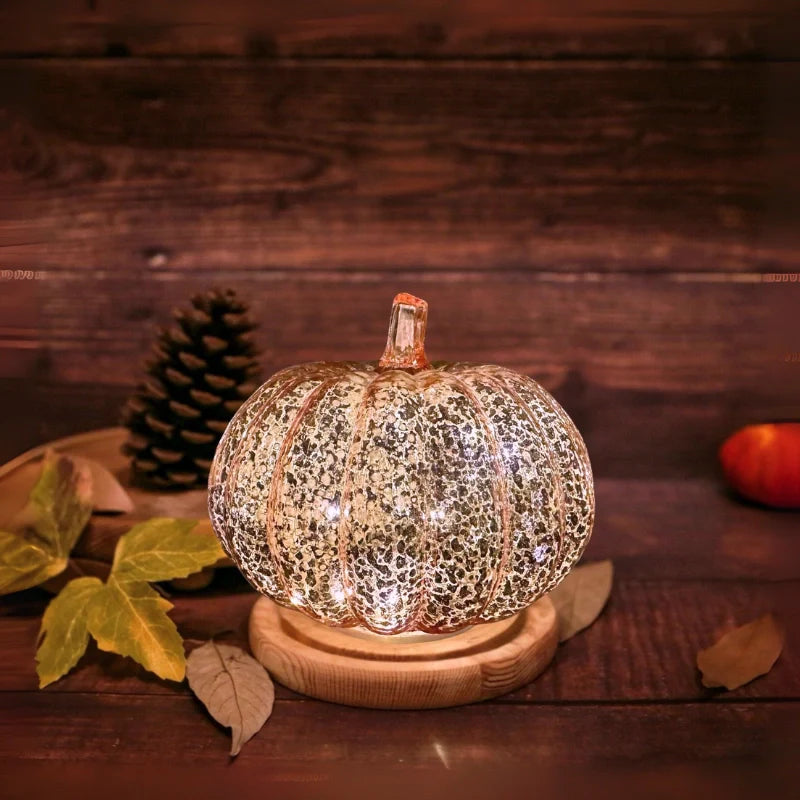 Handblown Glass Ambient Lamp - Warm White Light for Cozy Room Lighting 8
