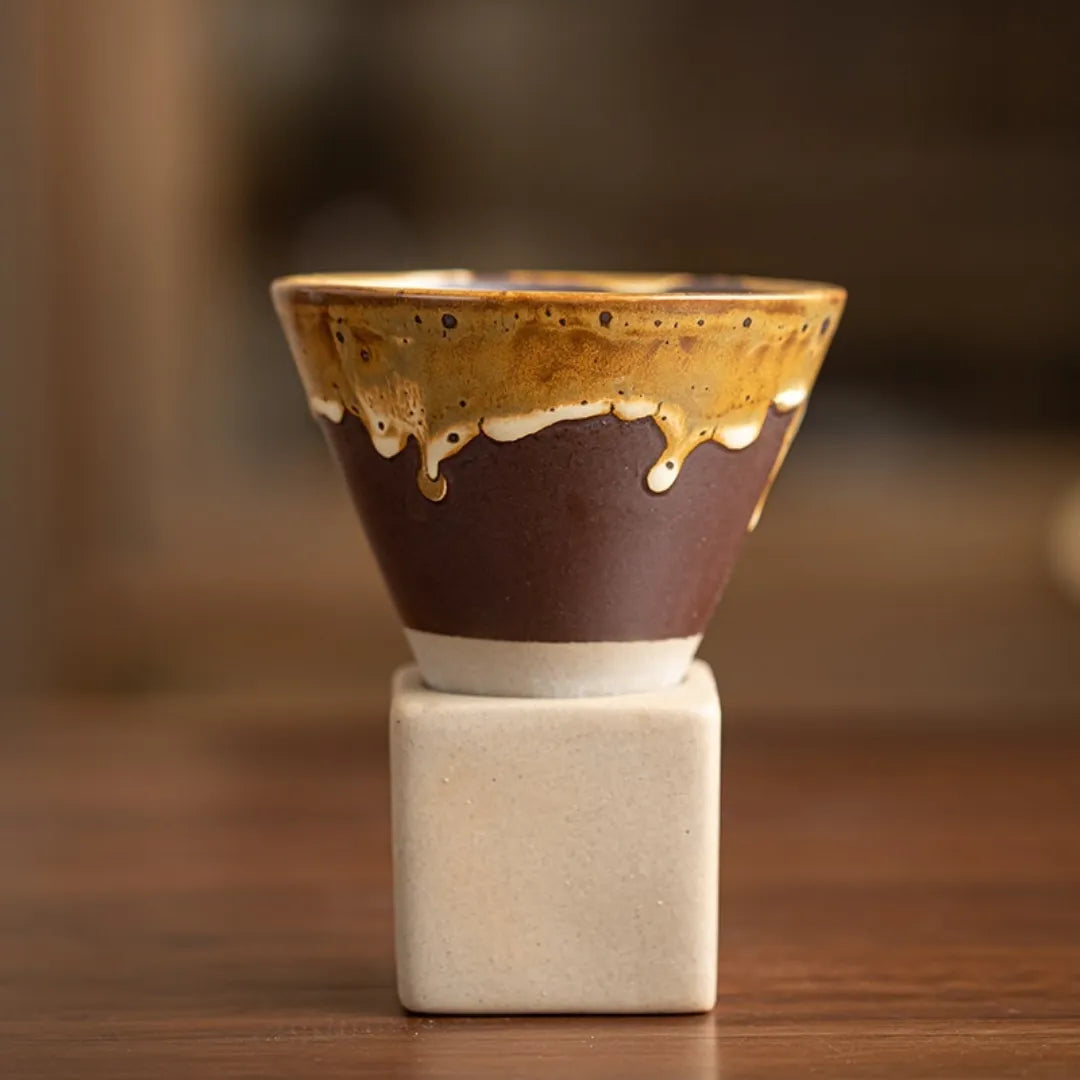 Handcrafted Japanese Ceramic Espresso Cups Set – 200ml Minimalist Design for Espresso and Cappuccino 0