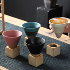 Handcrafted Japanese Ceramic Espresso Cups Set – 200ml Minimalist Design for Espresso and Cappuccino 3