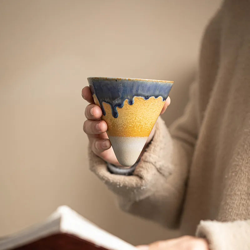Handcrafted Japanese Ceramic Espresso Cups Set – 200ml Minimalist Design for Espresso and Cappuccino 4