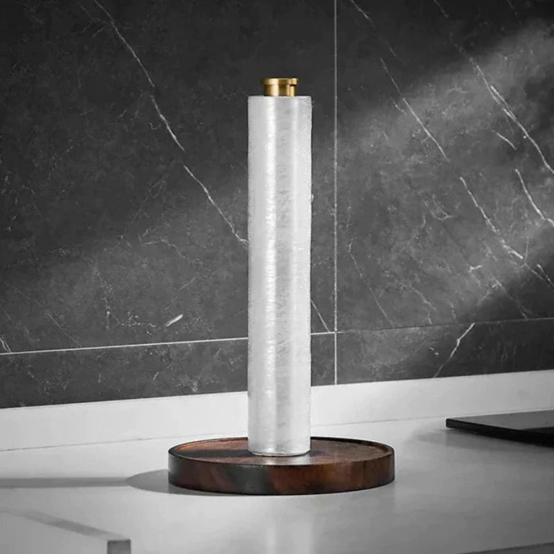 Handcrafted Paper Towel Holder - Elegant Walnut & Durable Stainless Steel 5