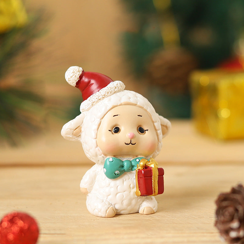 Handmade Animal Santa Ornaments - Eco-Friendly Resin Christmas Decor 12