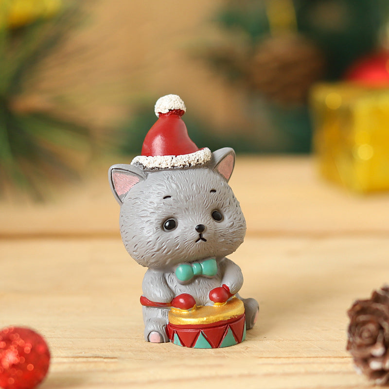 Handmade Animal Santa Ornaments - Eco-Friendly Resin Christmas Decor 15