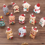 Handmade Animal Santa Ornaments - Eco-Friendly Resin Christmas Decor 4