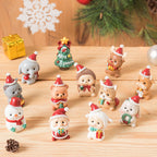 Handmade Animal Santa Ornaments - Eco-Friendly Resin Christmas Decor 7